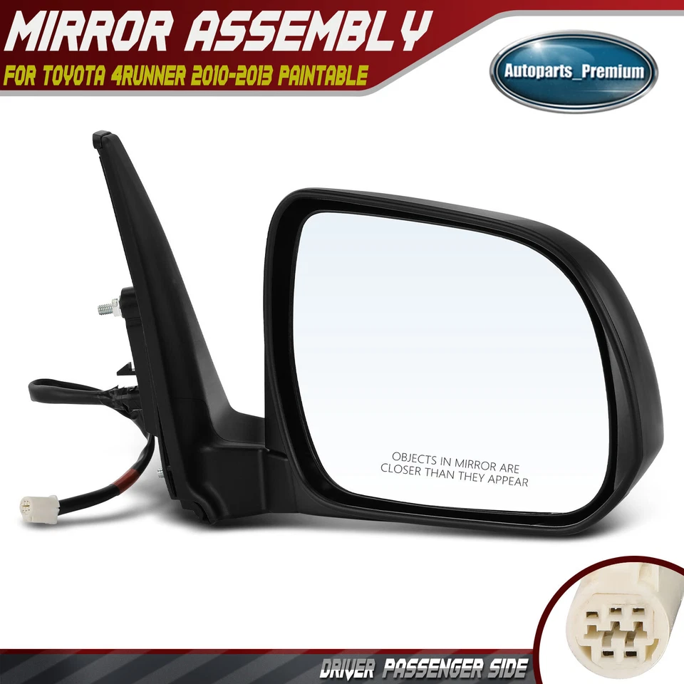 Espejo retrovisor eléctrico para pasajeros con calefacción plegable manual para Toyota 4Runner 2010-2013 Foto 1 de 4