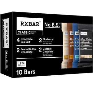 RXBAR Variety Pack Chewy Protein Bars, Protein Snack, 18.3 oz, 10 Count - Picture 1 of 13