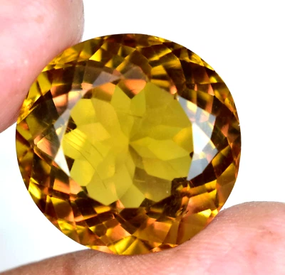 Natural DIASPORE 28.25 Ct Color Change Round Cut Rare Found CERTIFIED Gemstone - Image 1 of 4