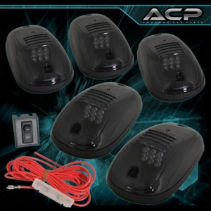 For Ford 5PC Truck SUV Smoked Lens Amber LED Top Mount Upper Cab Running Lights - Picture 1 of 3