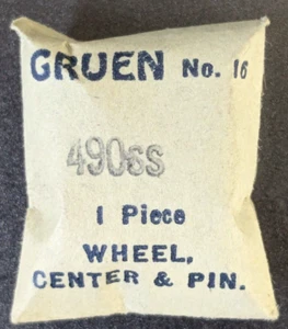 NOS Gruen Cal. 490ss - Center Wheel & Pinion - Watch Material Part # 16 - Picture 1 of 2