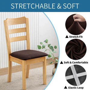 Dining Seat Chair Covers Short Slip Cover Stretch Removable Banquet Party Decor - Picture 1 of 45