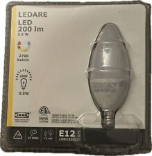 IKEA 2pk LEDARE LED Light Bulb E12 400 Lumen Warm Dimming Dimmable Chandelier
