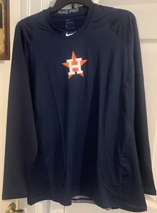 Nike Pro BSBL Houston Astros MLB Long Sleeve Mens Size L - Picture 1 of 3