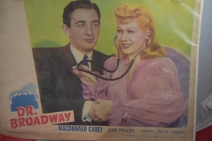 DR. BROADWAY,  Lobby Card, 1942, Paramount Pic. MacDonald Carey & Jean Phillips
