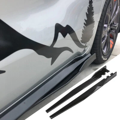 for Mazda Mx-5 miata 46" Side Skirt Extension Rocker Panel Splitter Black - Image 1 of 4