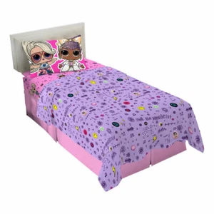 L.O.L 3 Piece Microfiber Twin Bedding Sheet Set & Pillowcase Kids Girls LOL - Picture 1 of 7