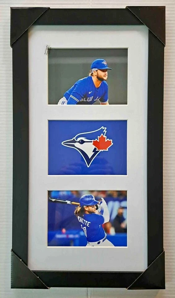 MLB Toronto Blue Jays Bo Bichette Game Glass Front and Framed  12in x 22in - Image 1 of 1