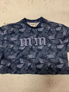 Blue Camo M&Ms World  T-Shirt Official Merch Sz M Version - Picture 1 of 4