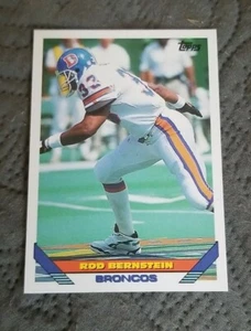 1993 Topps Football Card #578 Rod Bernstine/Bernstein - Denver Broncos - Imagen 1 de 2