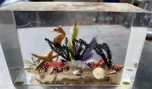 Pisapapeles acrílico vintage Lucite Sea Life - Imagen 1 de 1