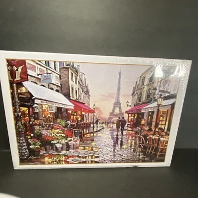 1000 PIECES PUZZLE PARIS STREET EIFFEL TOWER JIGSAW PUZZLE  - Image 1 of 3