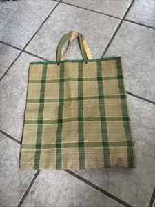 Bolso de playa vintage años 70-80 bolso de compras malla duradero flexible 14”H x 16”L x 4”W - Imagen 1 de 8