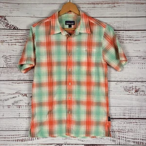 Patagonia Men’s Small Puckerware Short Sleeve Shirt Plaid Colorful C74 - Picture 1 of 9