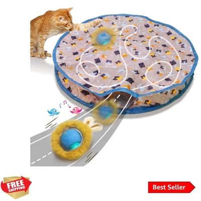 Juguetes interactivos para gatos bola rollo rápido en bolsa, activa movimiento gato cantando... Foto 1 de 4
