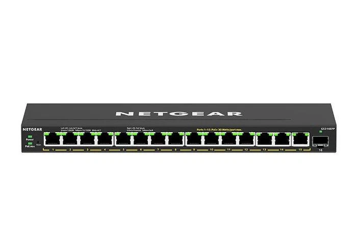 Netgear GS316EPP-100PES 16-PORT POE+ GIGABIT SWITCH - Image 1 of 1