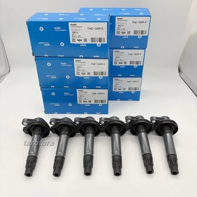 6X DELPHI Ignition Coils For Ford Lincoln Mercury 3.5L 3.7L DG-520 7T4Z-12029-E Foto 1 de 4