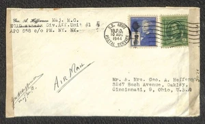 859 & 892 STAMPS APO 658 BAD HOMBURG GERMANY OHIO WW2 CENSORED ARMY COVER 1944 - Picture 1 of 2