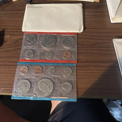 1974 US Uncirculated coin set.  D & P Mint. 13 Coins Total in original envelopes - Image 1 of 3