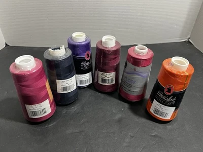 6 Maxi Lock Thread Spools Overlock Serger THREAD Lot Misc - Image 1 of 4