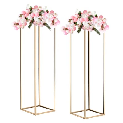 Hochzeit Blume Stand Vase Säule Metall Blume Stand 31.5" Hoch Blume Rack Pack 2 - Bild 1 von 4