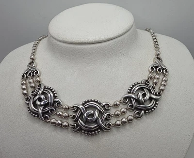 Collar ajustable grueso chapado en plata Brighton Celtic Knot 19" para mujer  Foto 1 de 4