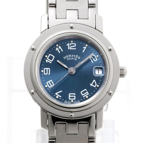 HERMÈS Tagliabordi Hermes CL 4.210 quarzo blu numero articolo A 158105 usato0