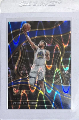 2023-24 Panini Select Courtside STEPHEN CURRY #256 Blue Techtonic Prizm /99 - Image 1 of 3