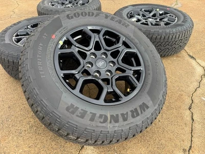 4X Ford F-150 Lariat Black 18" OEM 2024 Wheels Tires Rims Platinum Limited F150 - Image 1 of 4