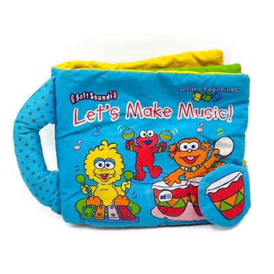Sesame Street Plush Book Lets Make Music Soft Sounds Musical Instruments 2005 - Image 1 of 4