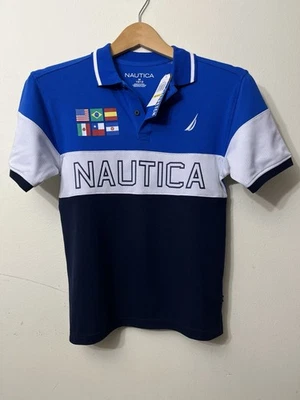 Polo Nautica Juvenil Talla Mediana 10/12 Azul Estilo Yate Nuevo Con Etiquetas  Foto 1 de 4