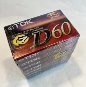 Nuevo Paquete de 6 Cintas de Casete en Blanco TDK D60 Alto Producto IECI/Tipo I - Imagen 1 de 5