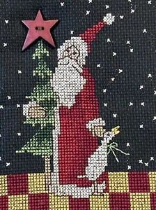 Punto de cruz completo de colección Santa Claus árbol de Navidad ganso noche estrellada - Imagen 1 de 2
