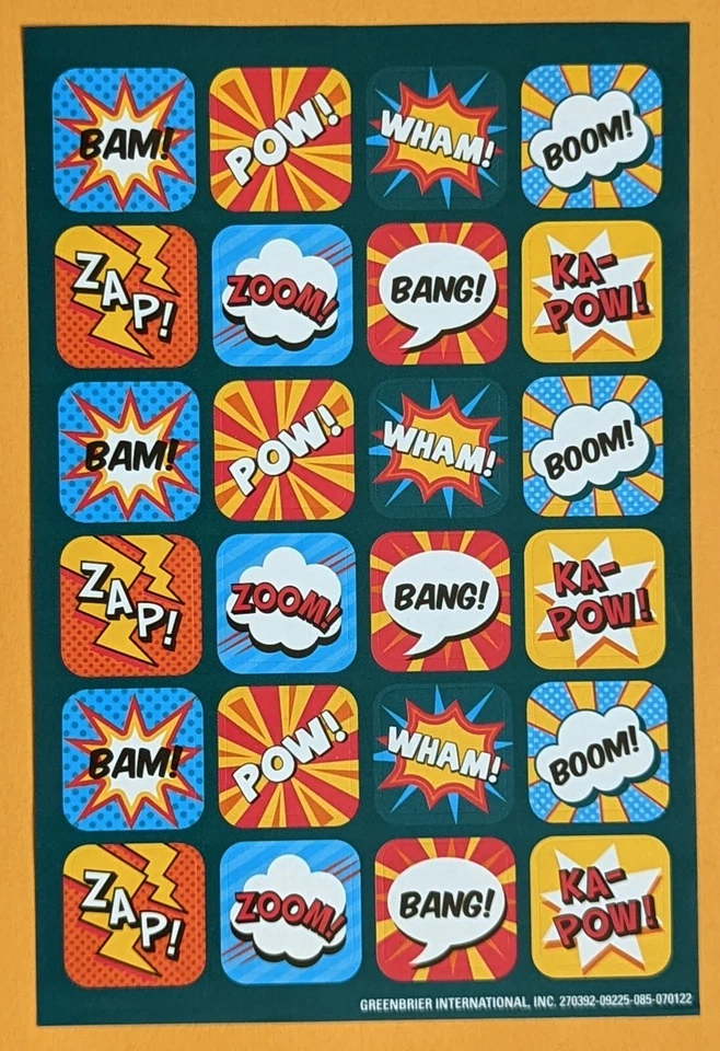 Themed / BAM, PAW, ZOOM, BANG... Sticker Sheet. NEW!!! - Image 1 of 1