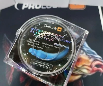 PRO Interceptor Fluo Carbon Coated Mono MAIN Line 300m spool sea FISHING carp - Image 1 of 4