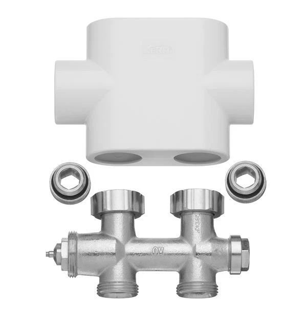 Kermi Ventilhahnblock Durchgang inkl. Blende weiß - Bild 1 von 1