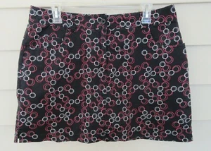 Slazenger Golf Skort Wicking Stretch Tennis Pickleball Black/Pink Print W/10 - Picture 1 of 6