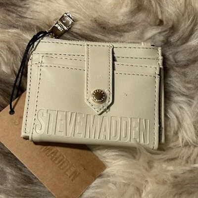 NUEVO CON ETIQUETAS Steve Madden Bhayden Estuche para Tarjetas Cartera - Avena en Relieve Foto 1 de 4