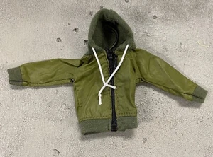 SU-HDJ-GR-S: 1/12 slim Green Wired Hoodie zipper Jacket for 6 inch slim body - Picture 1 of 4