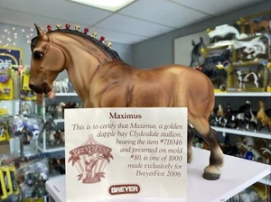 Maximus Breyerfest 2006 Only 1,000 Made Clydesdale Stallion Red/Gold - Picture 1 of 8