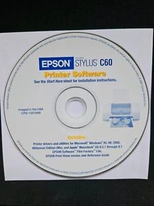 EPSON Stylus C60 Series Printer Software Drivers and Utilities Disc - Picture 1 of 2
