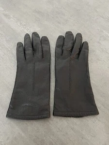 VTG Fownes Black Soft Leather Gloves Polyester Lining, Women’s Size 7, WPL 9522 - Picture 1 of 7