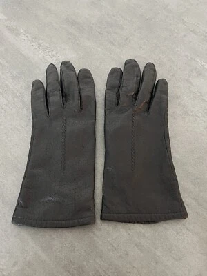 VTG Fownes Black Soft Leather Gloves Polyester Lining, Women’s Size 7, WPL 9522 - Image 1 of 4