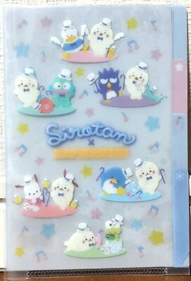 Sirotan x Sanrio Figur Hapidanbui A6 Aktenordner Badtz Maru Smoking JAPAN - Bild 1 von 2