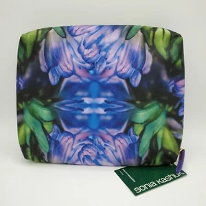 Sonia Kashuk 3 Stück Beauty Organizer Lila Grün Blumen Kosmetiktasche NEU mit Etikett - Bild 1 von 6