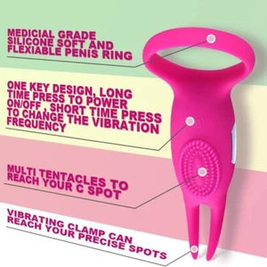 Penis Cock Ring Sex Vibrator Toy Vagina Clitoris Stimulator,10 Vibration Modes - Picture 1 of 5