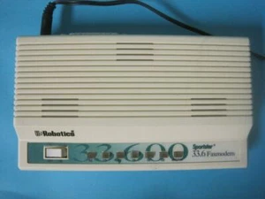 US ROBOTICS 33.6 FAXMODEM SPORTSTER USED FCC 4X2USA-33236-M5-E W/ POWER SUPPLY - Picture 1 of 12