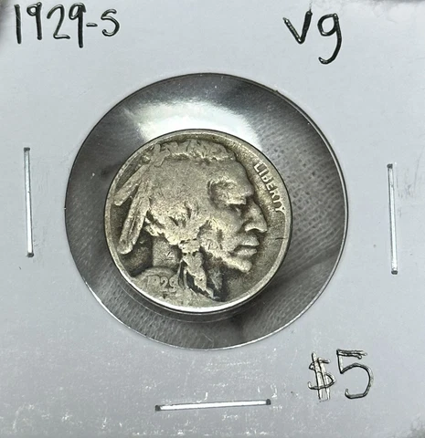 1929 S Buffalo Nickel VG Cover