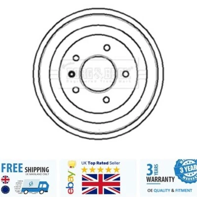Brake Drum BBR7018 For Vauxhall MIDI BRAVA CAMPO Isuzu TROOPER 83-02 94226829 - Image 1 of 2