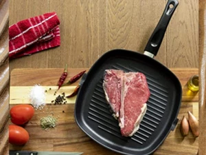 SQ Professional NonStick Gril Pan Carbon Steel Ceramic Hob Halogen Induction Pan - Picture 1 of 2